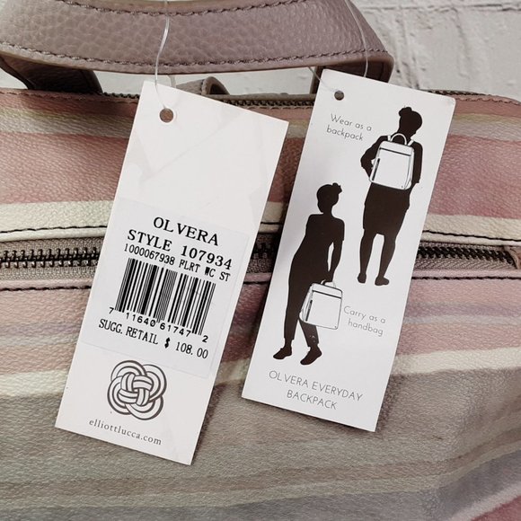 ELLIOTT LUCCA 'OLVERA' BACKPACK FULL SIZE MULTIPLE POCKETS  TOP STRAP - Picture 10 of 16